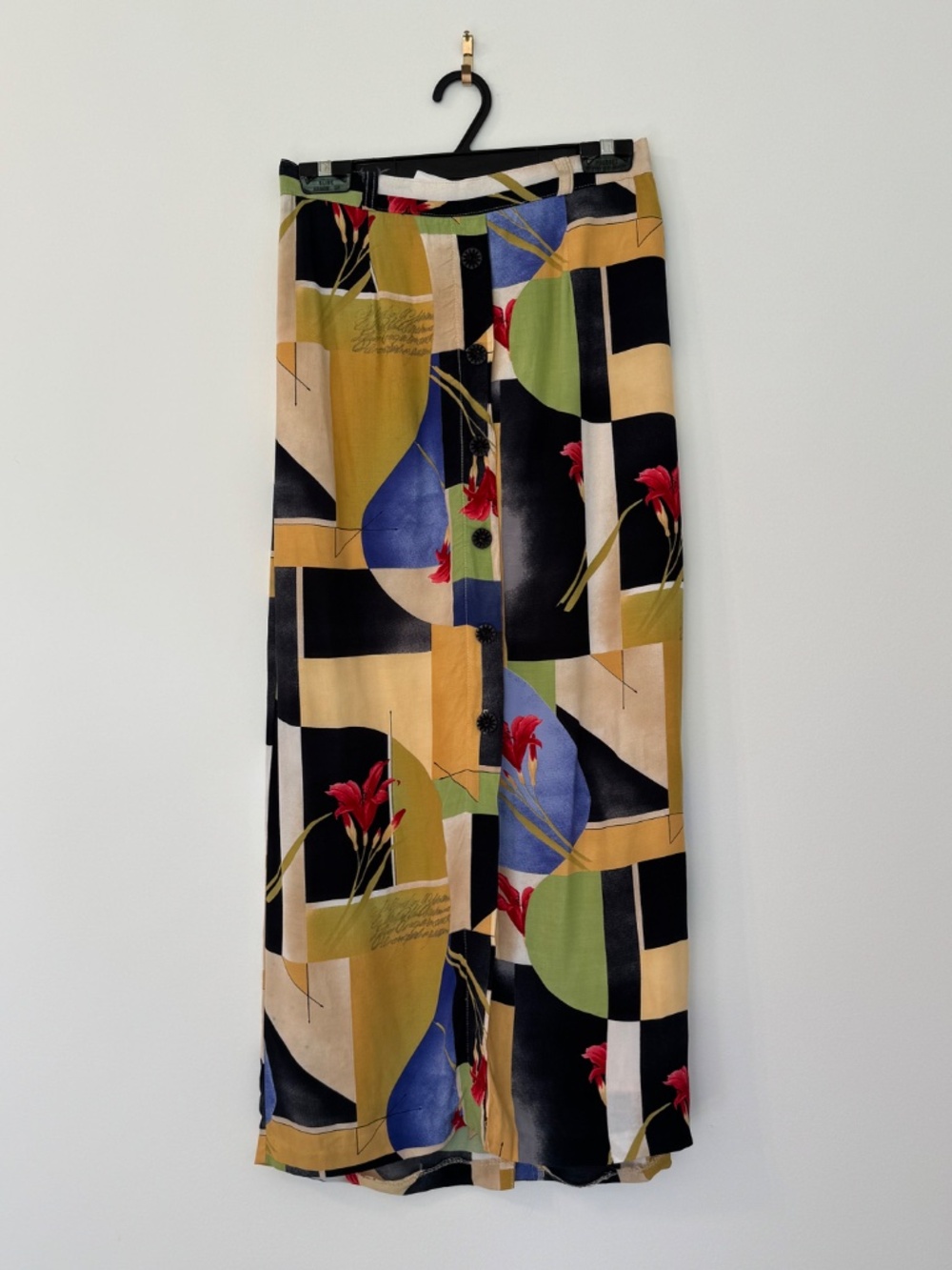 Vintage Conrad C Collection Abstract Print Maxi Skirt - Picture 5 of 10